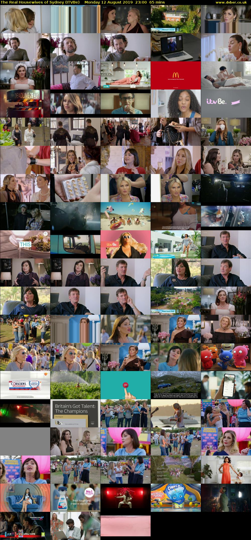 The Real Housewives of Sydney (ITVBe) Monday 12 August 2019 23:00 - 00:05