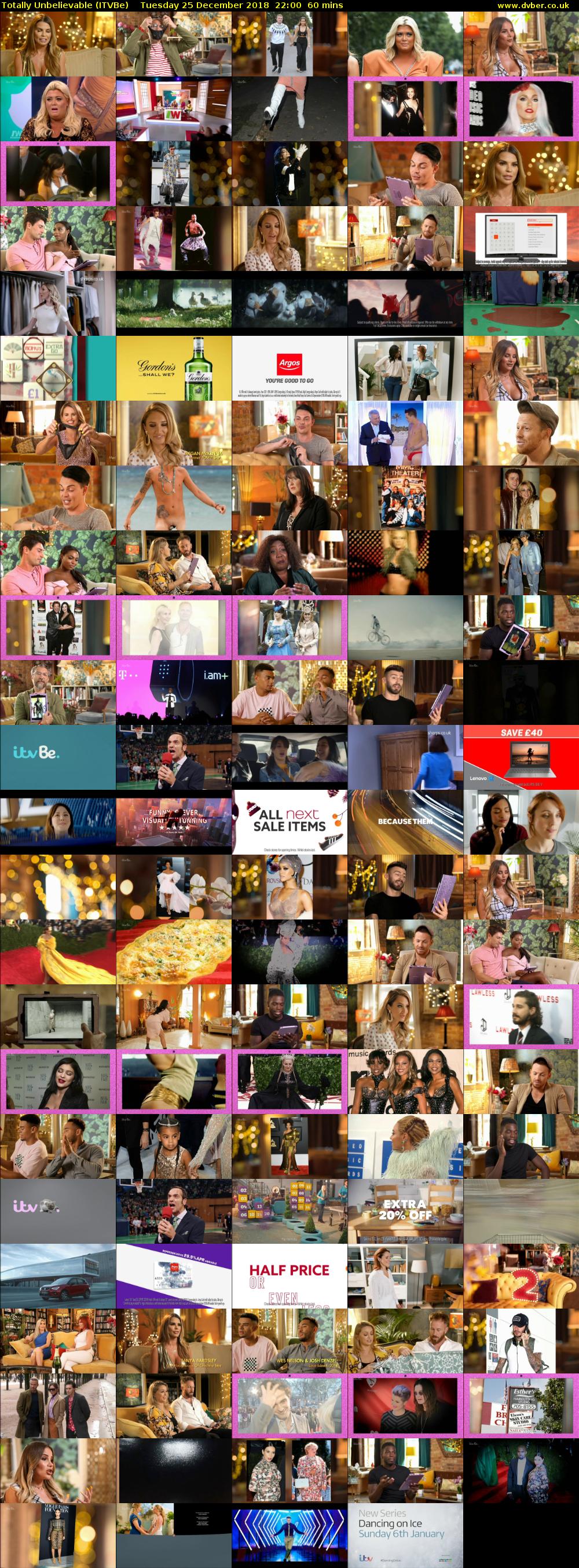 Totally Unbelievable (ITVBe) Tuesday 25 December 2018 22:00 - 23:00