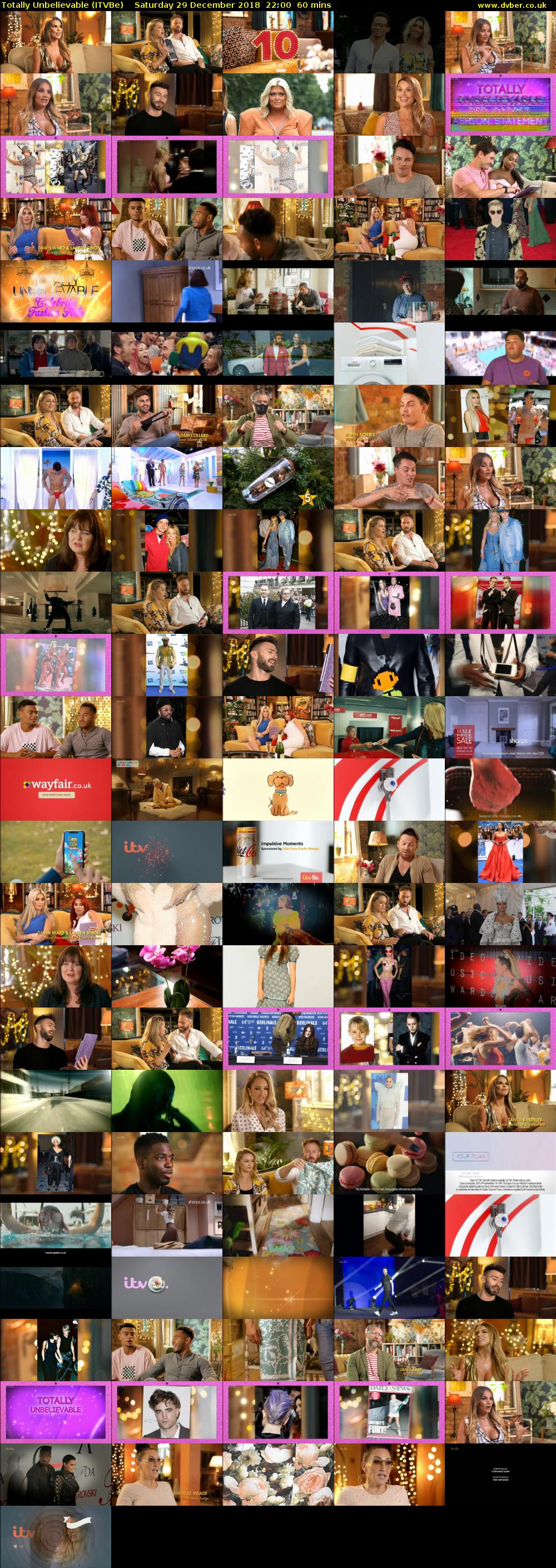 Totally Unbelievable (ITVBe) Saturday 29 December 2018 22:00 - 23:00