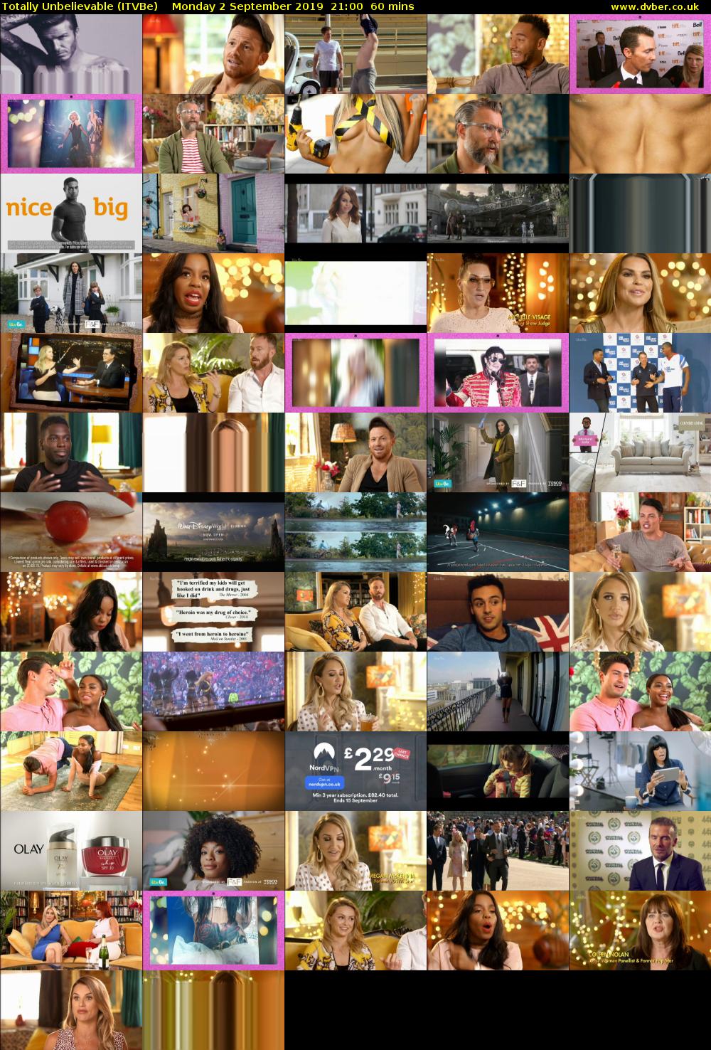Totally Unbelievable (ITVBe) Monday 2 September 2019 21:00 - 22:00