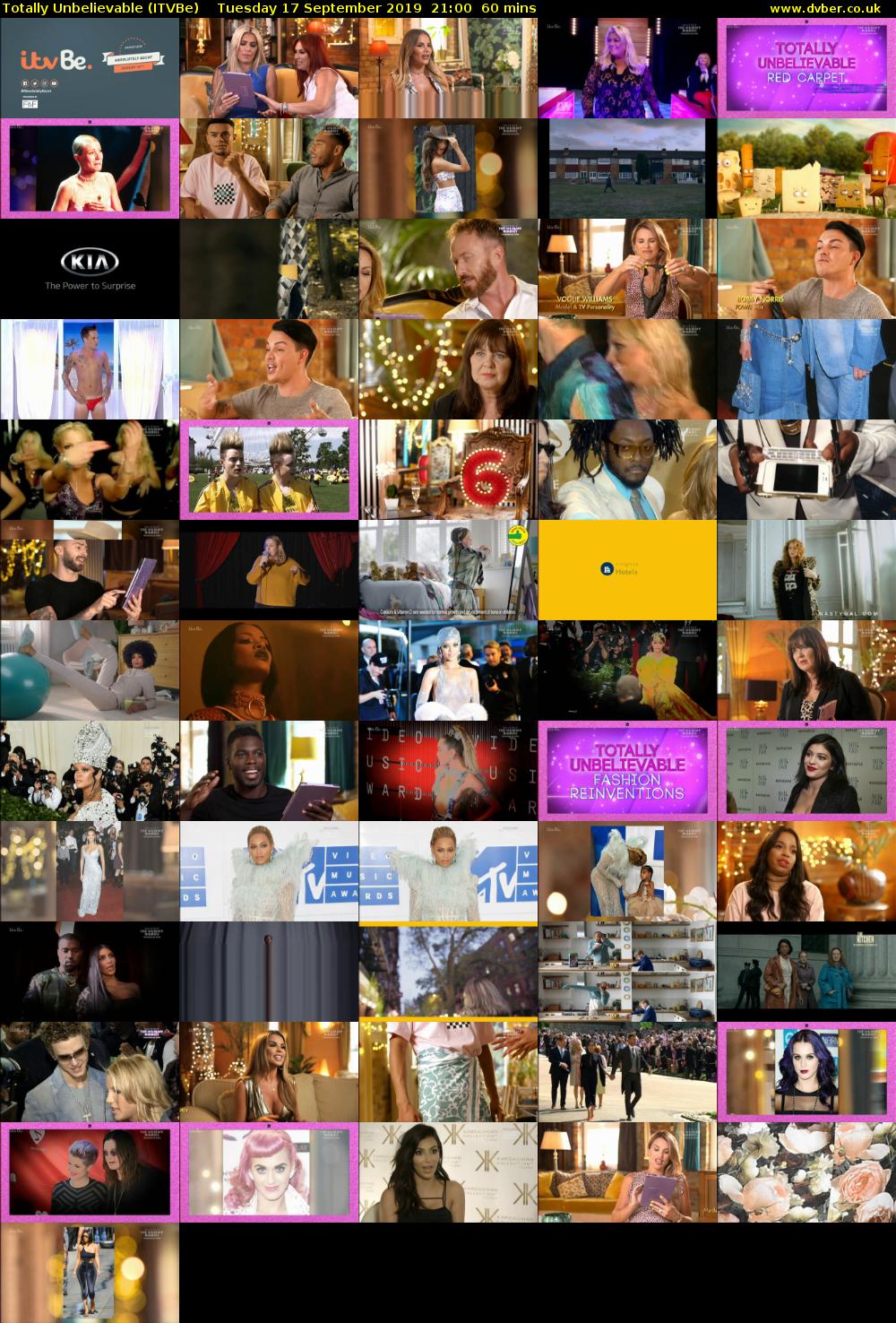 Totally Unbelievable (ITVBe) Tuesday 17 September 2019 21:00 - 22:00