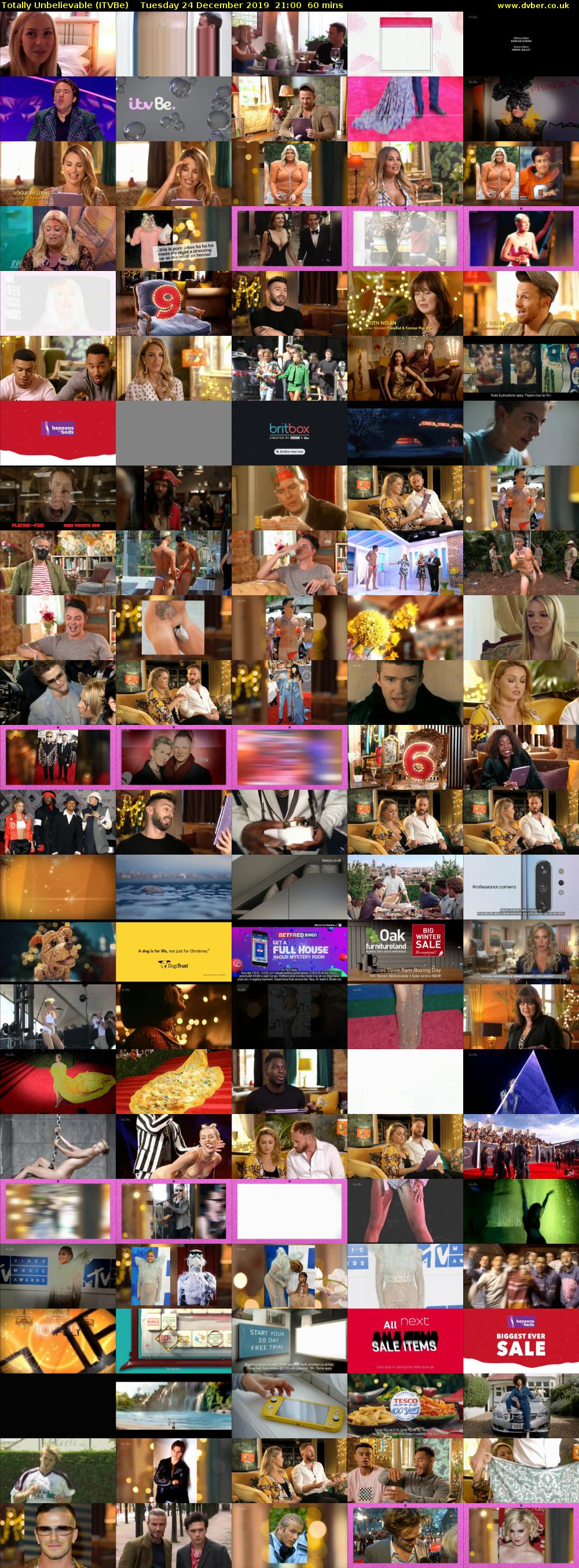 Totally Unbelievable (ITVBe) Tuesday 24 December 2019 21:00 - 22:00