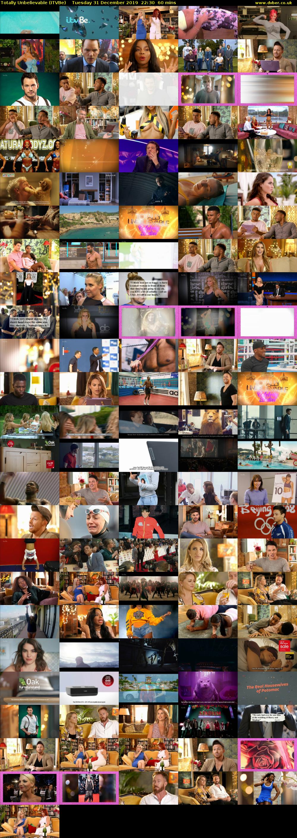 Totally Unbelievable (ITVBe) Tuesday 31 December 2019 22:30 - 23:30