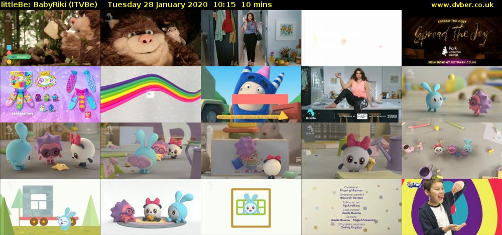 littleBe: BabyRiki (ITVBe) Tuesday 28 January 2020 10:15 - 10:25