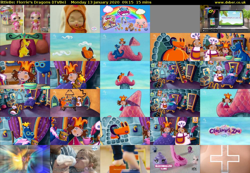 littleBe: Florrie's Dragons (ITVBe) Monday 13 January 2020 09:15 - 09:30