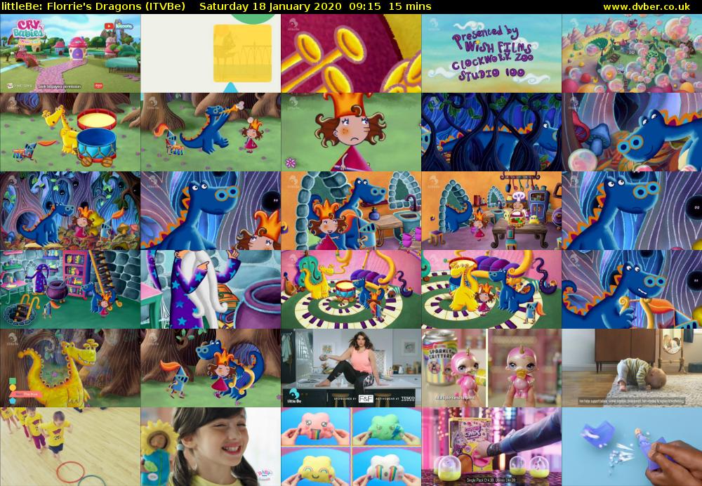 littleBe: Florrie's Dragons (ITVBe) Saturday 18 January 2020 09:15 - 09:30