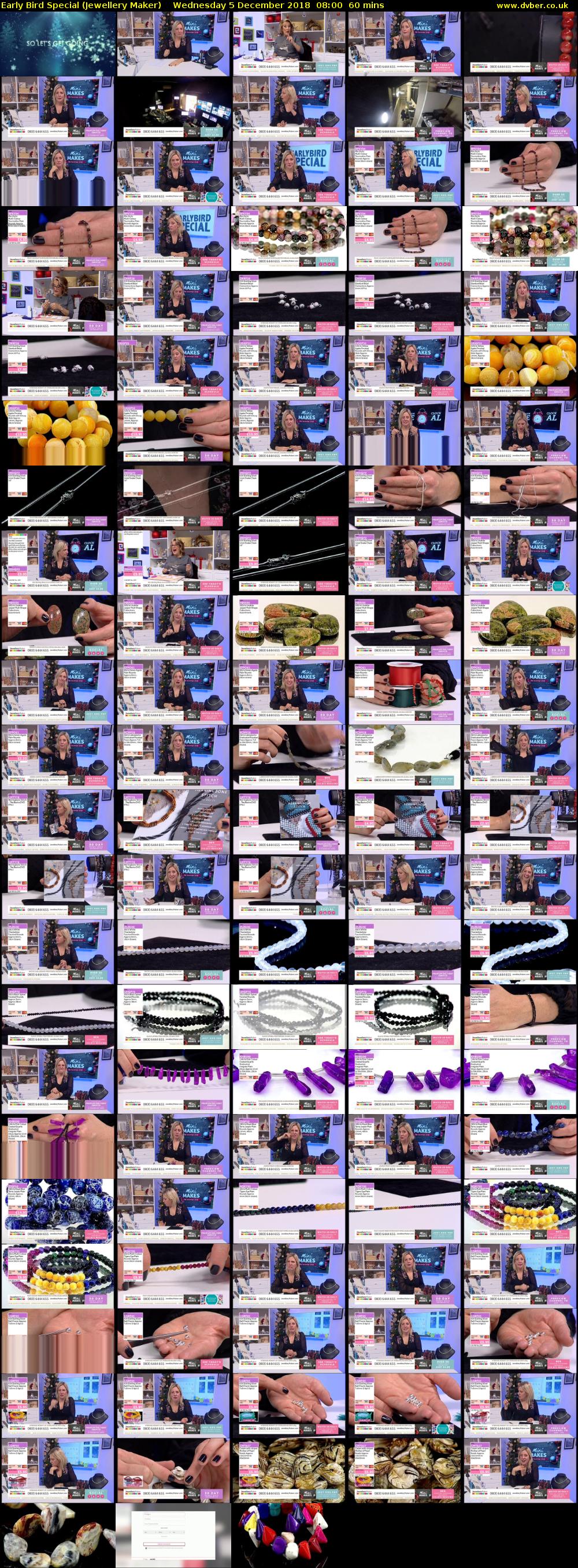 Early Bird Special (Jewellery Maker) Wednesday 5 December 2018 08:00 - 09:00