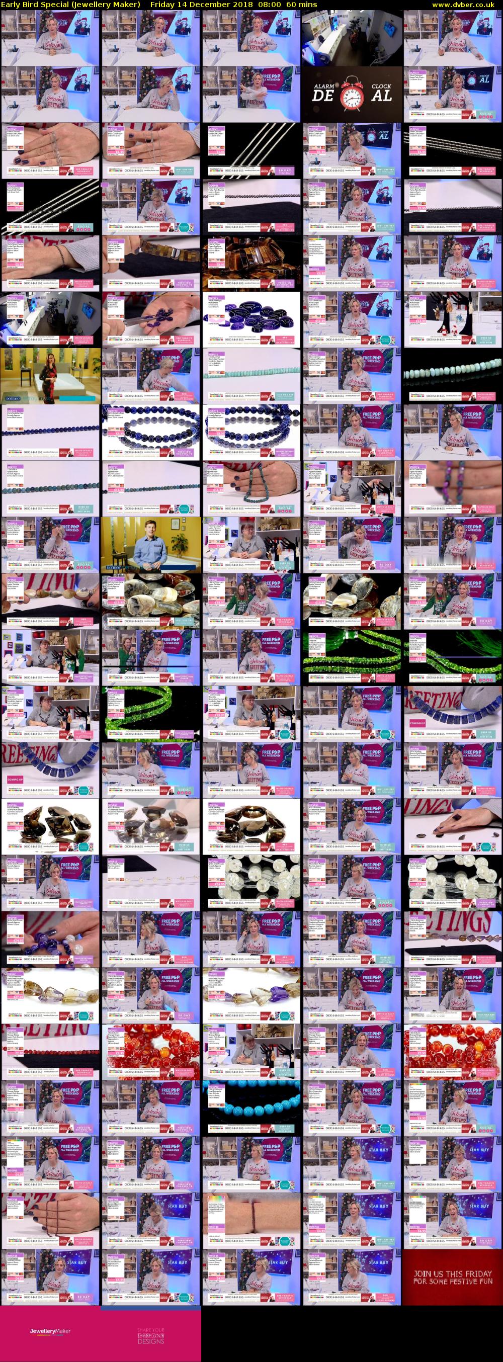 Early Bird Special (Jewellery Maker) Friday 14 December 2018 08:00 - 09:00