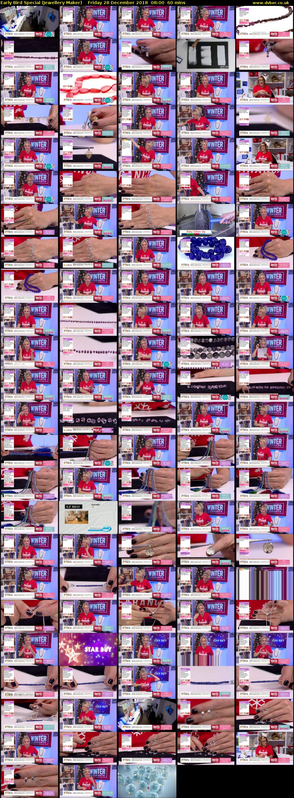 Early Bird Special (Jewellery Maker) Friday 28 December 2018 08:00 - 09:00