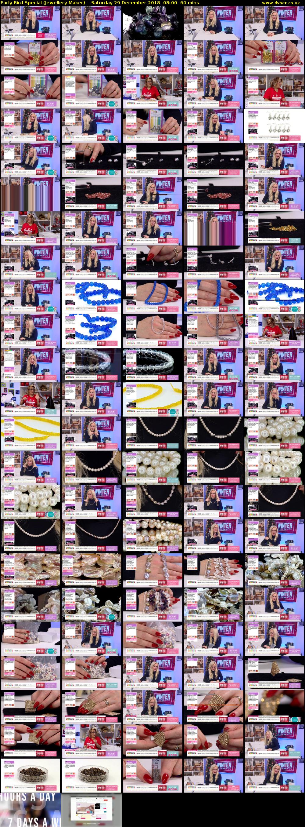 Early Bird Special (Jewellery Maker) Saturday 29 December 2018 08:00 - 09:00