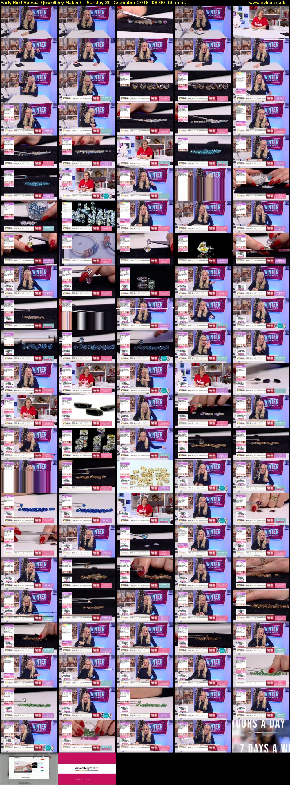 Early Bird Special (Jewellery Maker) Sunday 30 December 2018 08:00 - 09:00