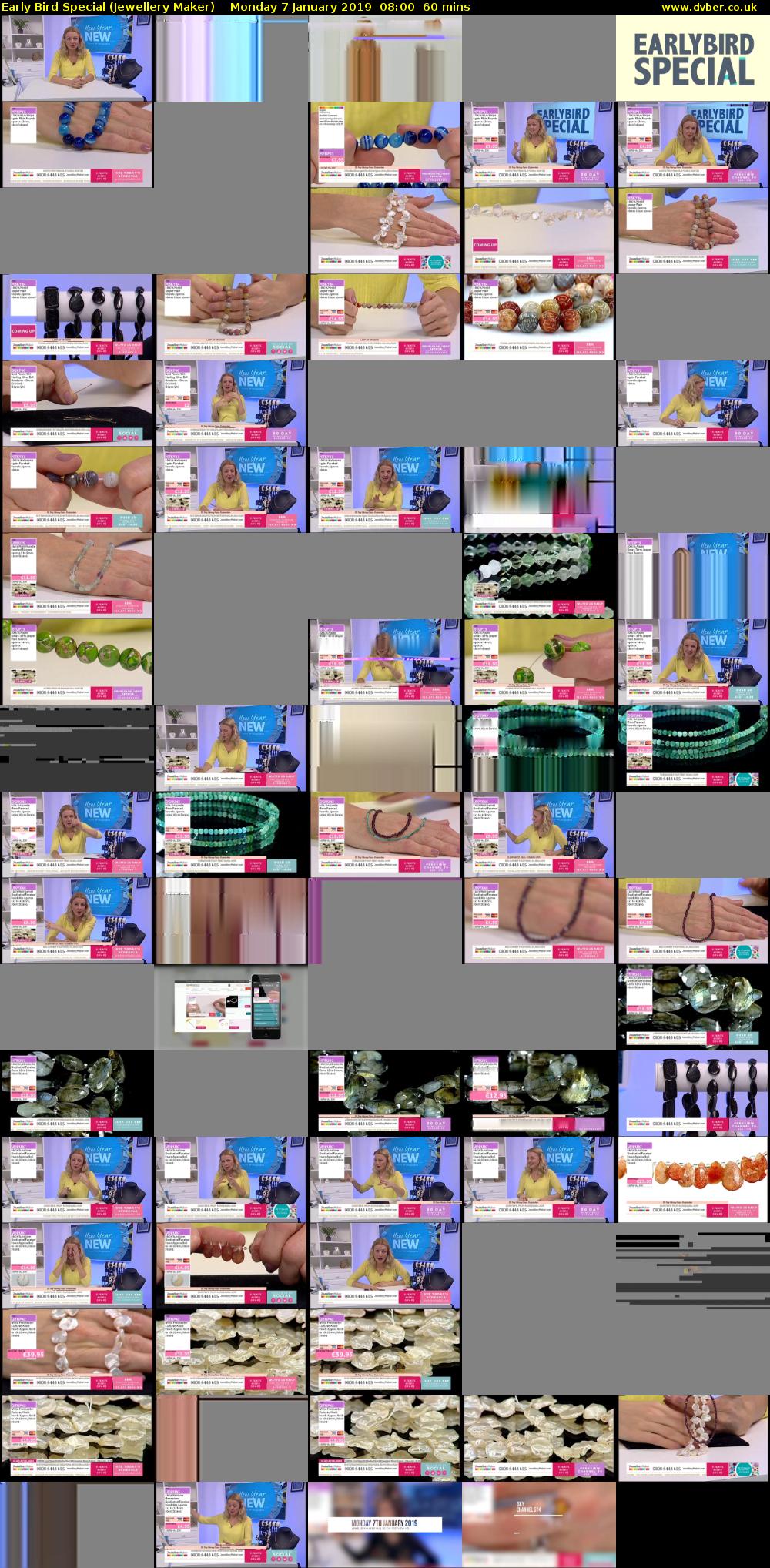 Early Bird Special (Jewellery Maker) Monday 7 January 2019 08:00 - 09:00