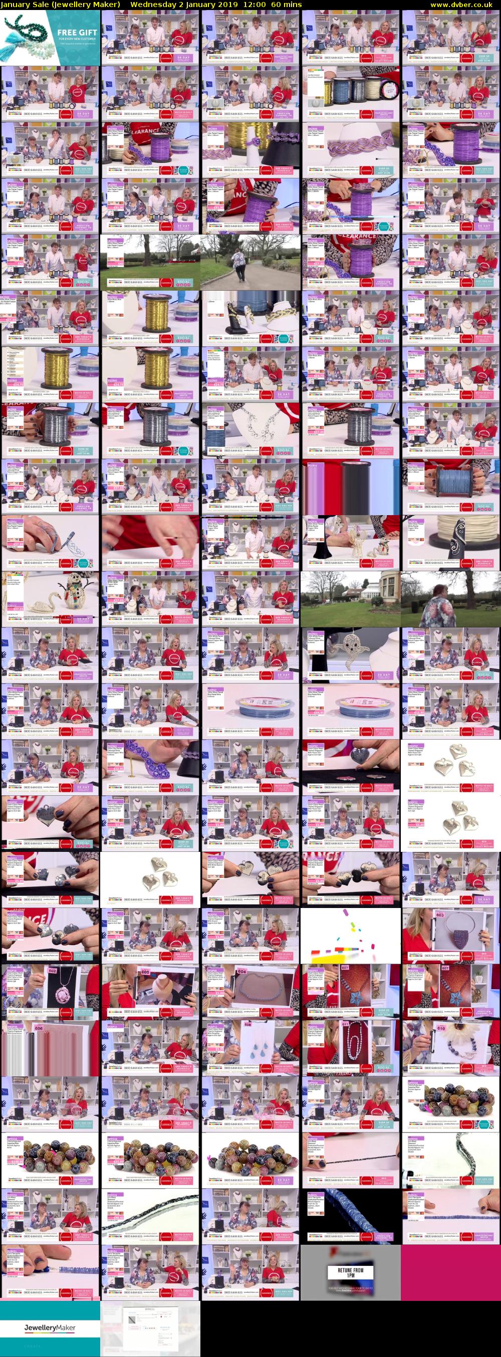 January Sale (Jewellery Maker) Wednesday 2 January 2019 12:00 - 13:00