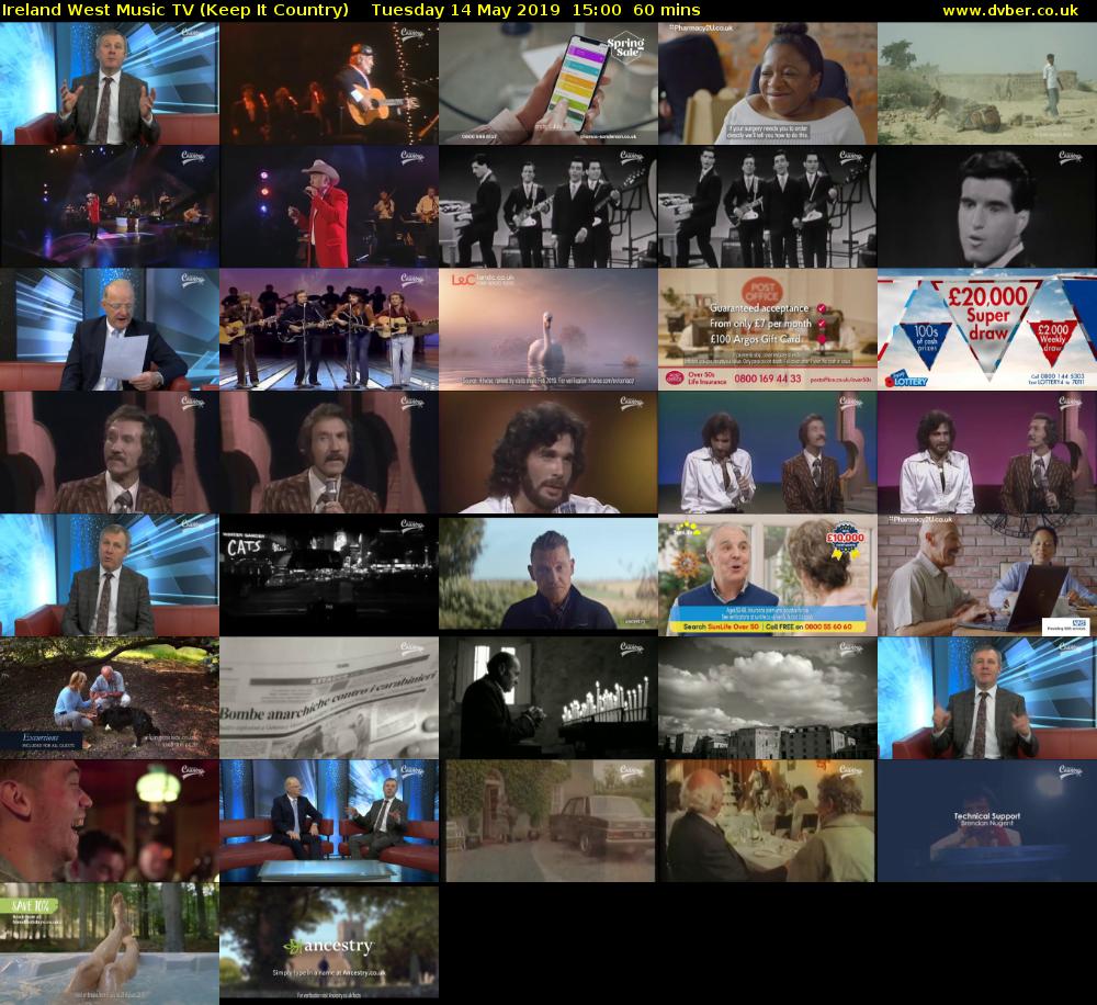 Ireland West Music TV (Keep It Country) Tuesday 14 May 2019 15:00 - 16:00