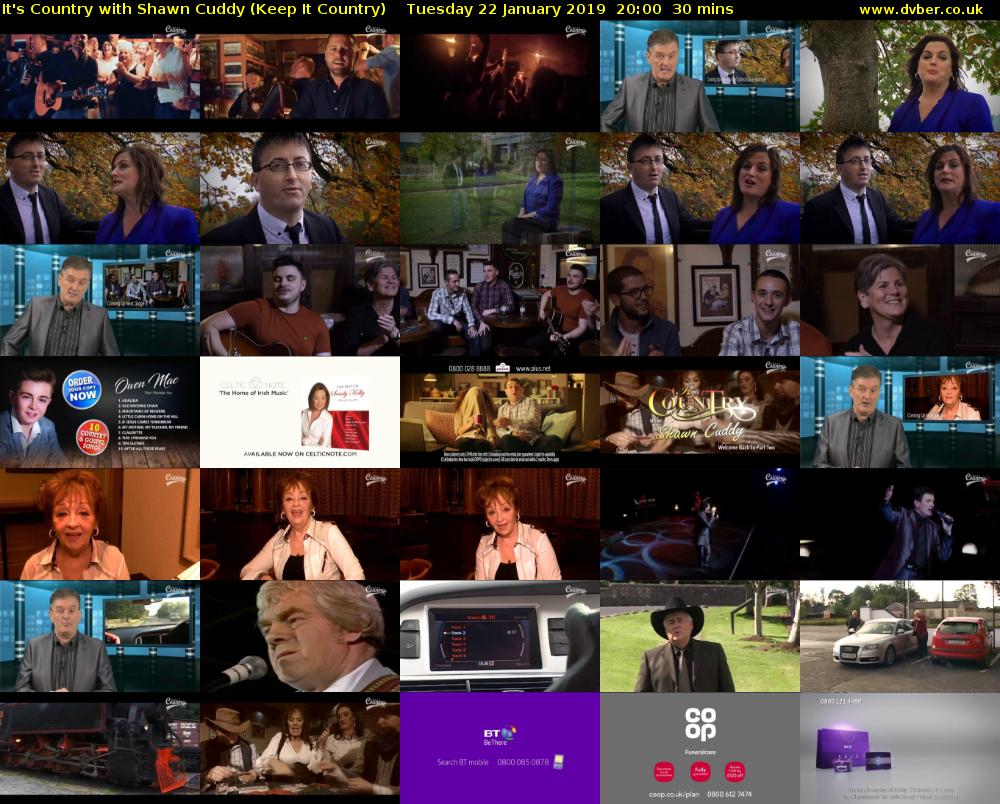 It's Country with Shawn Cuddy (Keep It Country) Tuesday 22 January 2019 20:00 - 20:30