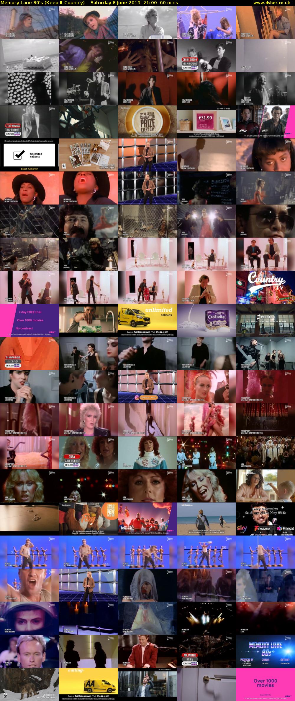 Memory Lane 80's (Keep It Country) Saturday 8 June 2019 21:00 - 22:00