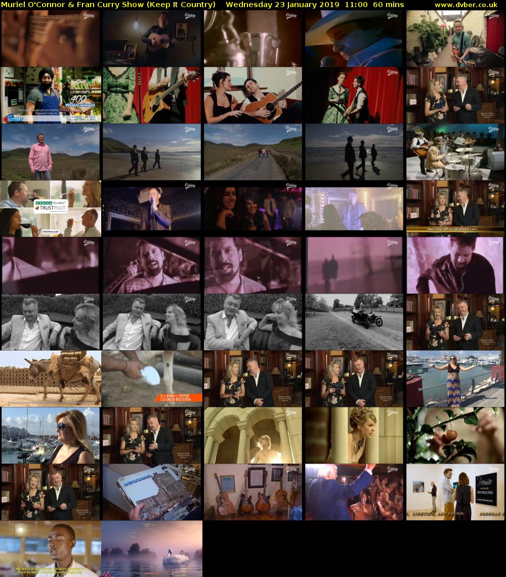 Muriel O'Connor & Fran Curry Show (Keep It Country) Wednesday 23 January 2019 11:00 - 12:00