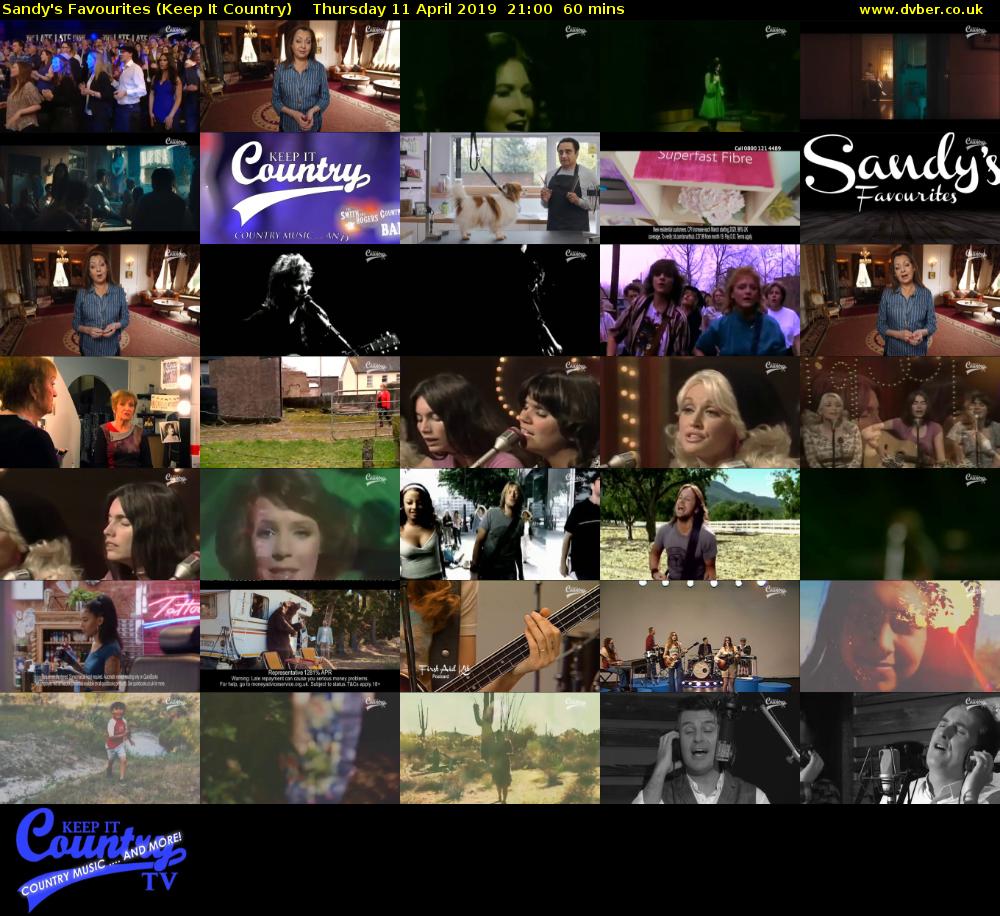 Sandy's Favourites (Keep It Country) Thursday 11 April 2019 21:00 - 22:00