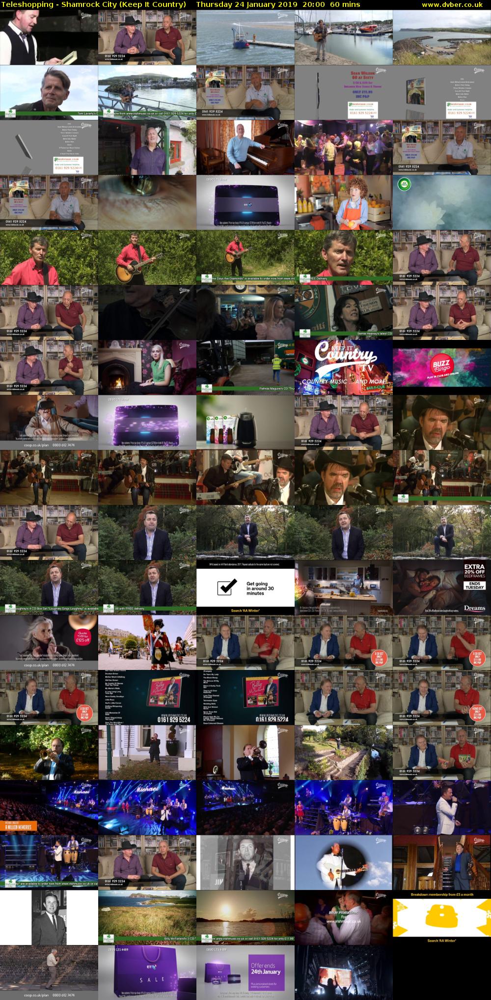 Teleshopping - Shamrock City (Keep It Country) Thursday 24 January 2019 20:00 - 21:00