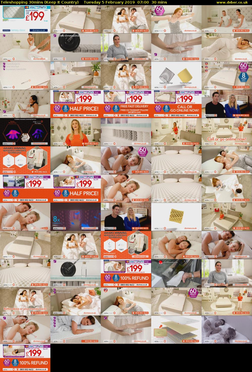 Teleshopping 30mins (Keep It Country) Tuesday 5 February 2019 07:00 - 07:30