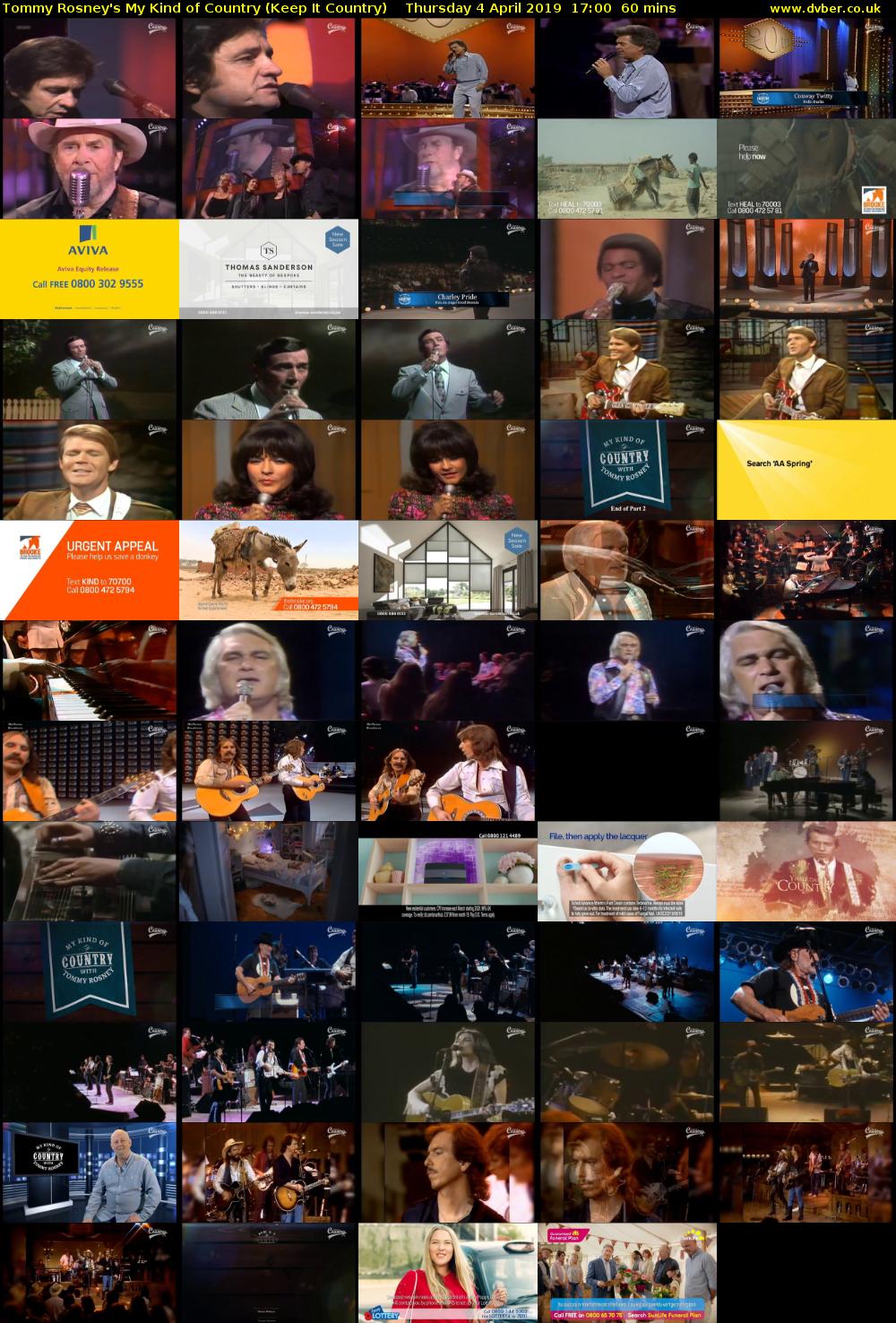 Tommy Rosney's My Kind of Country (Keep It Country) Thursday 4 April 2019 17:00 - 18:00