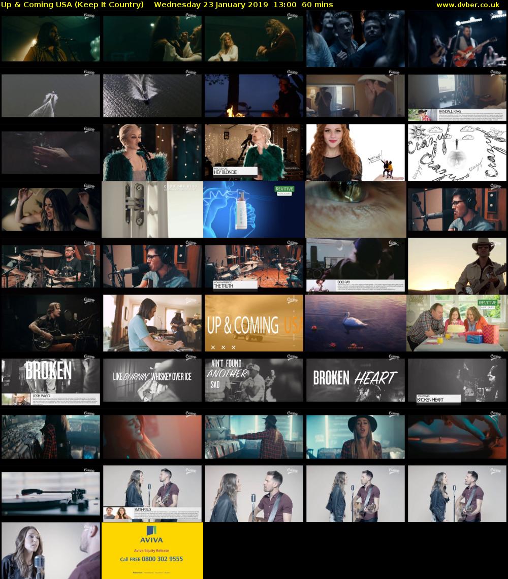 Up & Coming USA (Keep It Country) Wednesday 23 January 2019 13:00 - 14:00