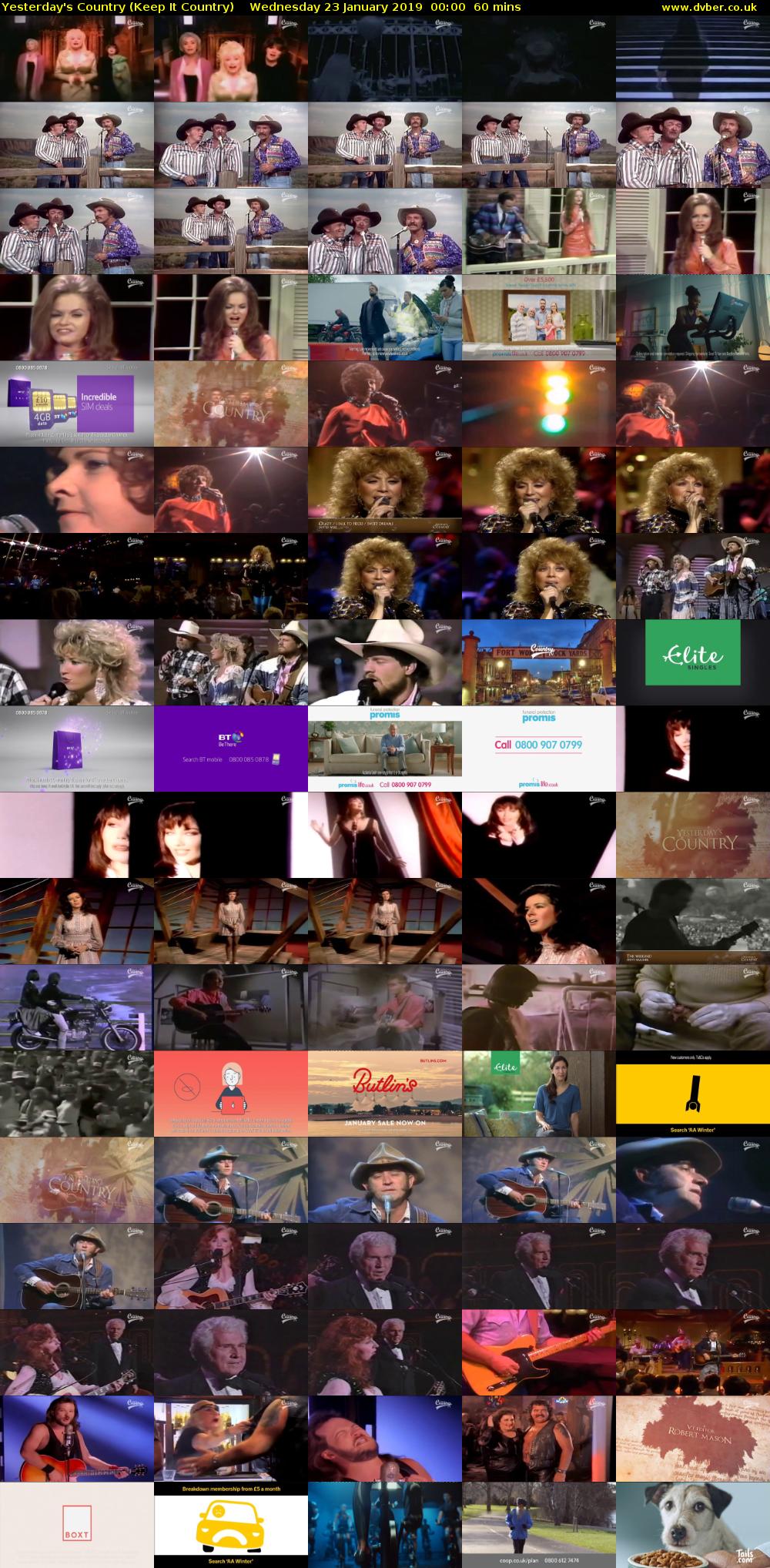 Yesterday's Country (Keep It Country) Wednesday 23 January 2019 00:00 - 01:00