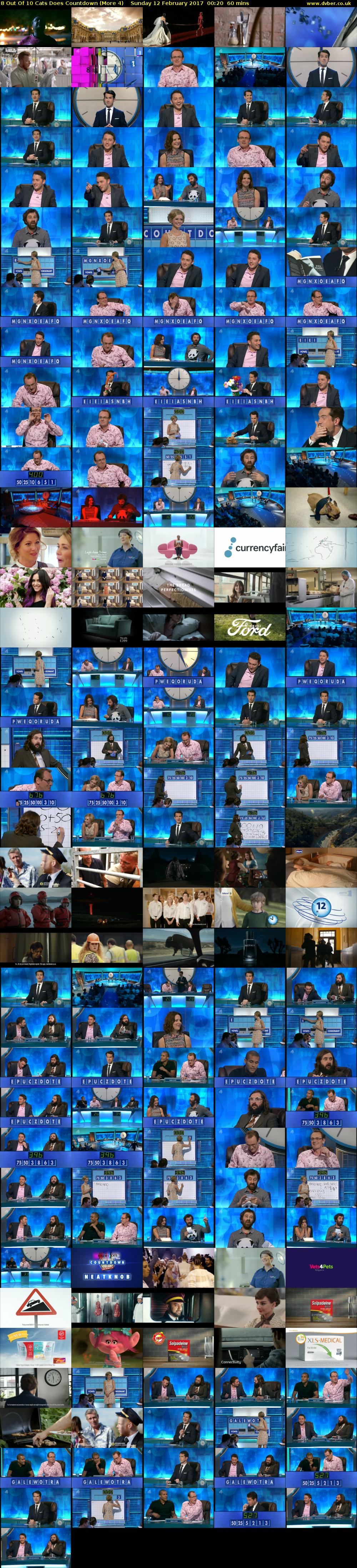 8 Out Of 10 Cats Does Countdown (More 4) Sunday 12 February 2017 00:20 - 01:20