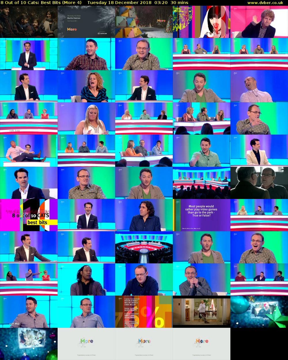 8 Out of 10 Cats: Best Bits (More 4) Tuesday 18 December 2018 03:20 - 03:50