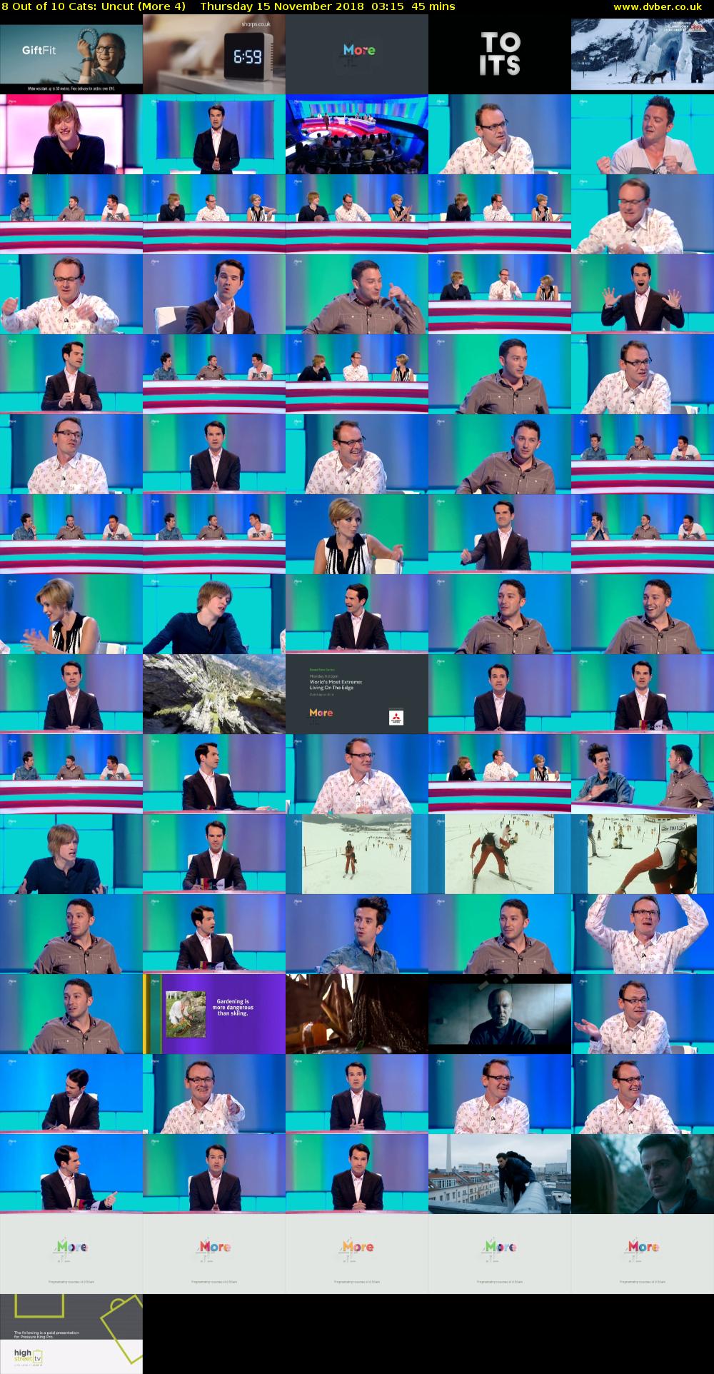 8 Out of 10 Cats: Uncut (More 4) Thursday 15 November 2018 03:15 - 04:00