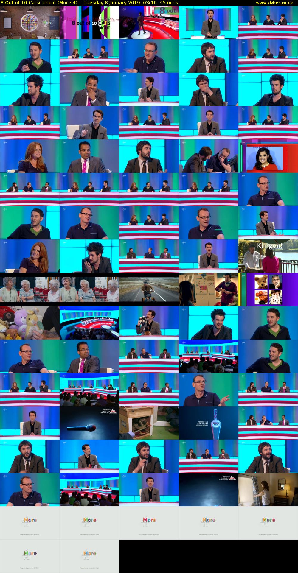 8 Out of 10 Cats: Uncut (More 4) Tuesday 8 January 2019 03:10 - 03:55