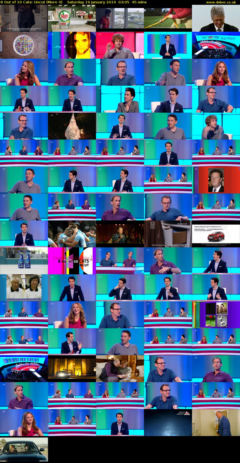8 Out of 10 Cats: Uncut (More 4) Saturday 19 January 2019 03:05 - 03:50