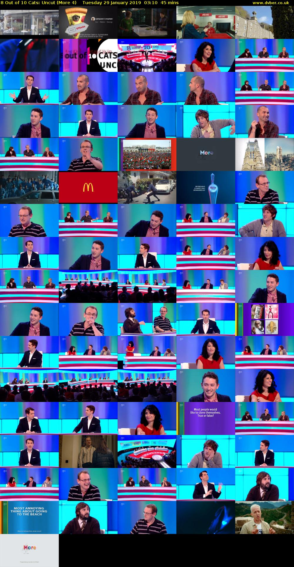 8 Out of 10 Cats: Uncut (More 4) Tuesday 29 January 2019 03:10 - 03:55