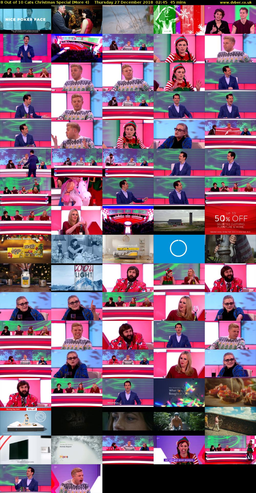 8 Out of 10 Cats Christmas Special (More 4) Thursday 27 December 2018 02:45 - 03:30