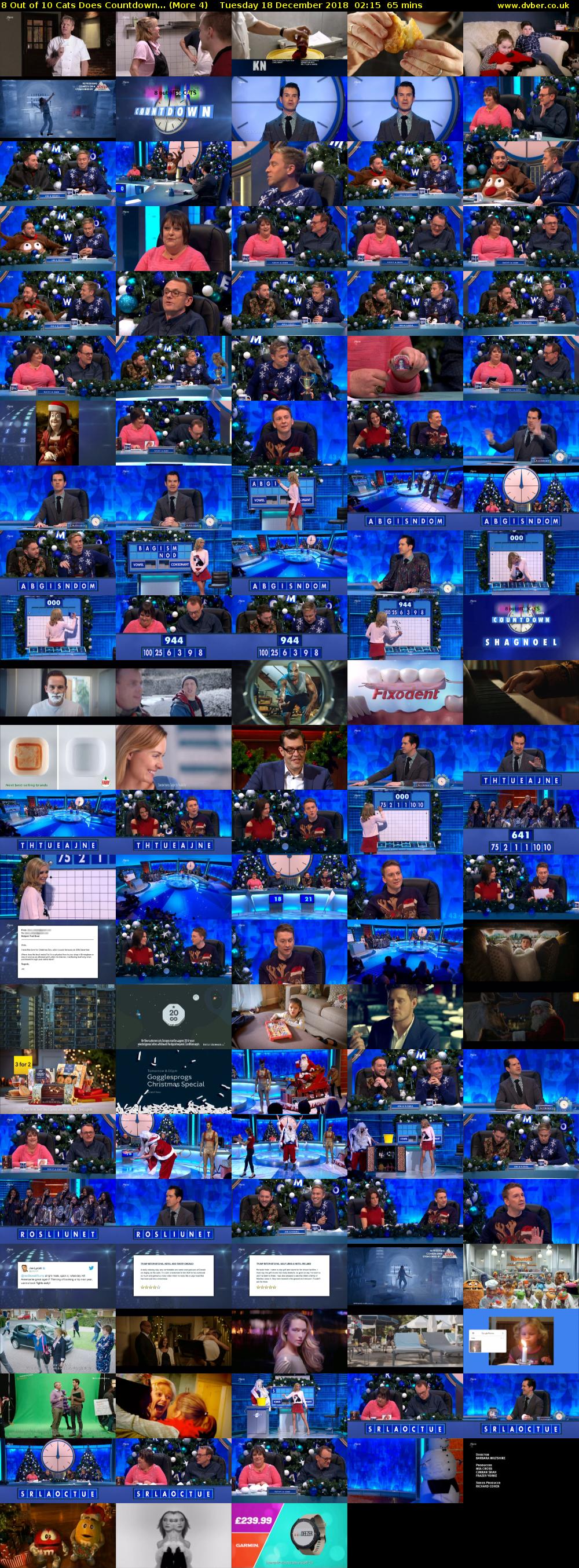 8 Out of 10 Cats Does Countdown... (More 4) Tuesday 18 December 2018 02:15 - 03:20