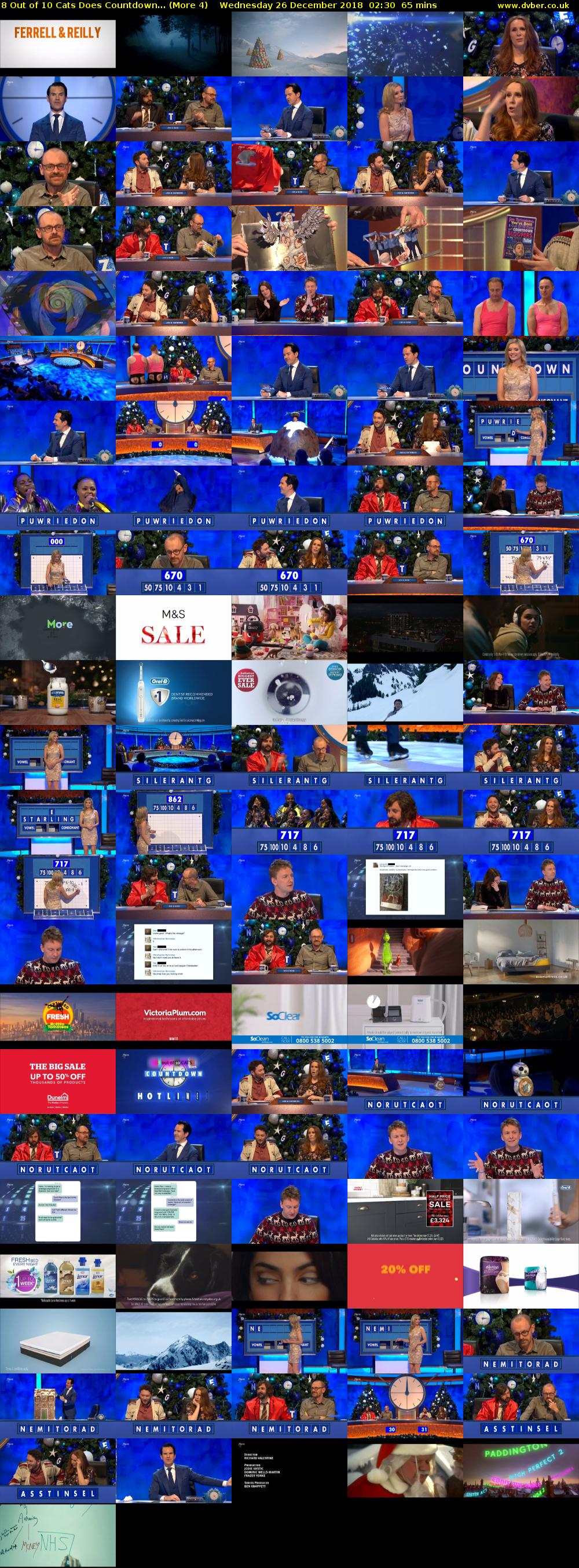 8 Out of 10 Cats Does Countdown... (More 4) Wednesday 26 December 2018 02:30 - 03:35