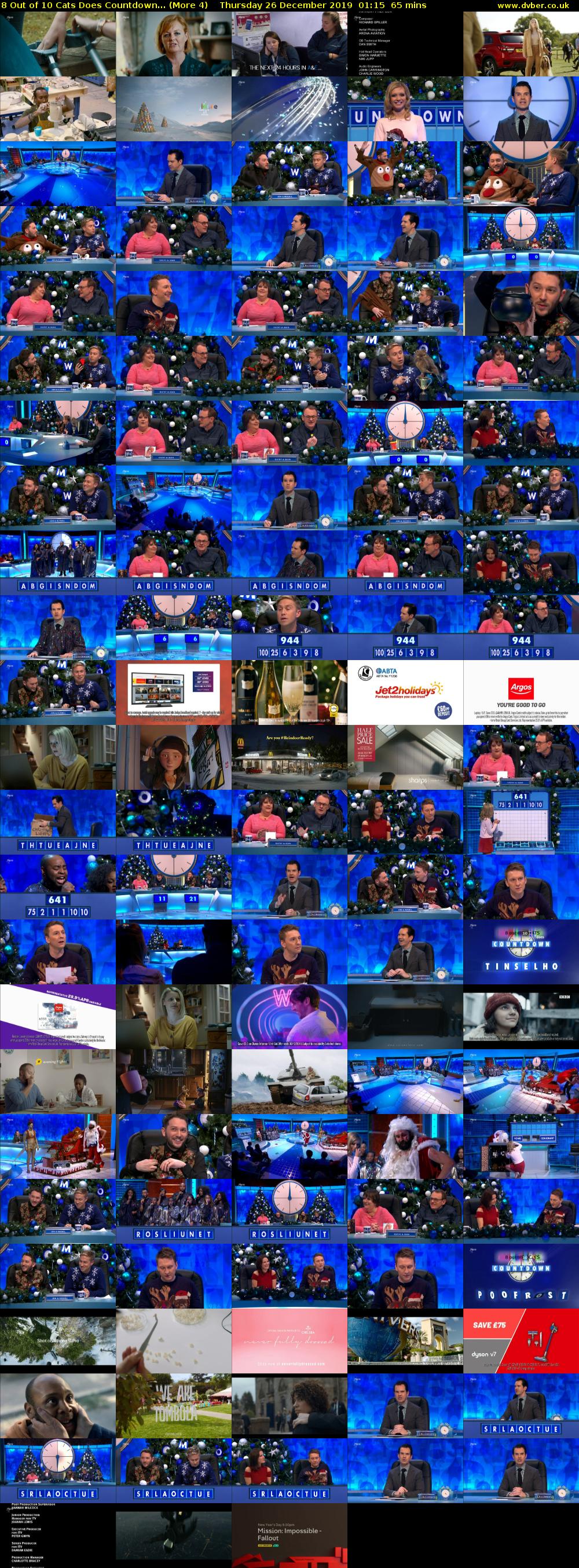 8 Out of 10 Cats Does Countdown... (More 4) Thursday 26 December 2019 01:15 - 02:20