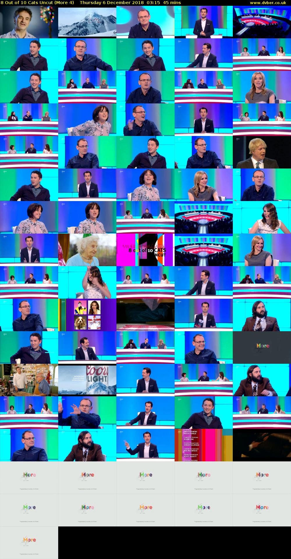 8 Out of 10 Cats Uncut (More 4) Thursday 6 December 2018 03:15 - 04:00