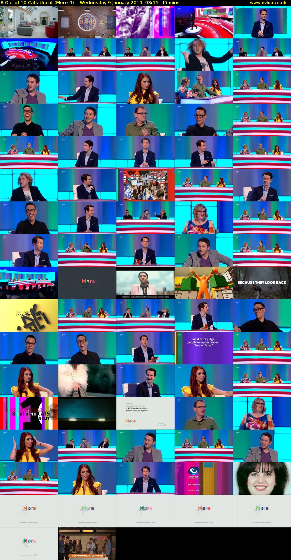 8 Out of 10 Cats Uncut (More 4) Wednesday 9 January 2019 03:15 - 04:00