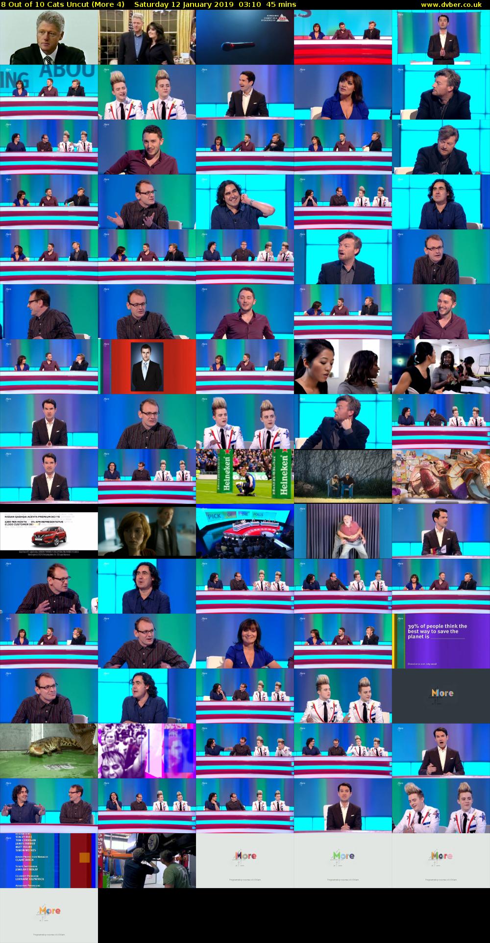 8 Out of 10 Cats Uncut (More 4) Saturday 12 January 2019 03:10 - 03:55
