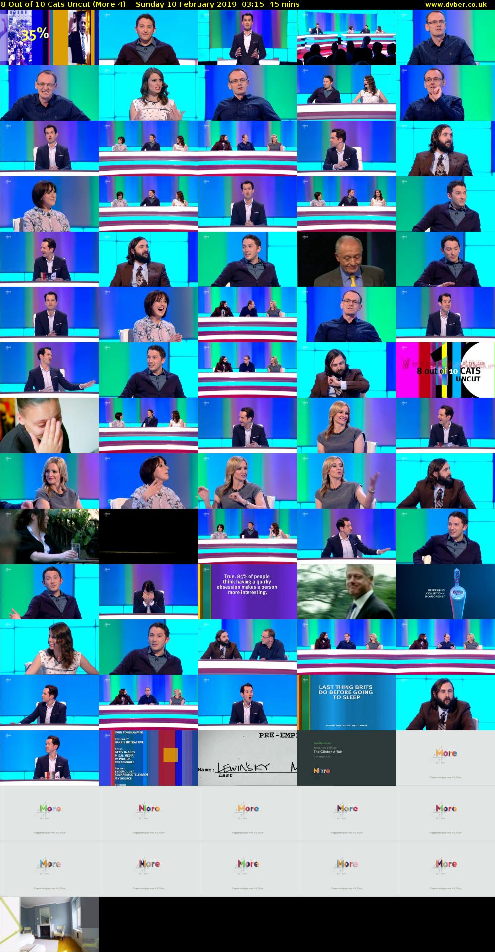8 Out of 10 Cats Uncut (More 4) Sunday 10 February 2019 03:15 - 04:00