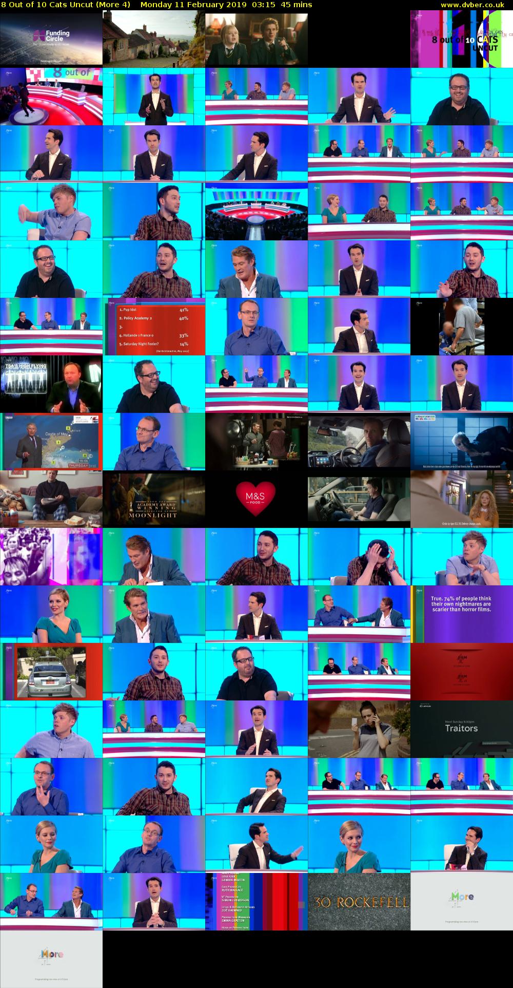 8 Out of 10 Cats Uncut (More 4) Monday 11 February 2019 03:15 - 04:00