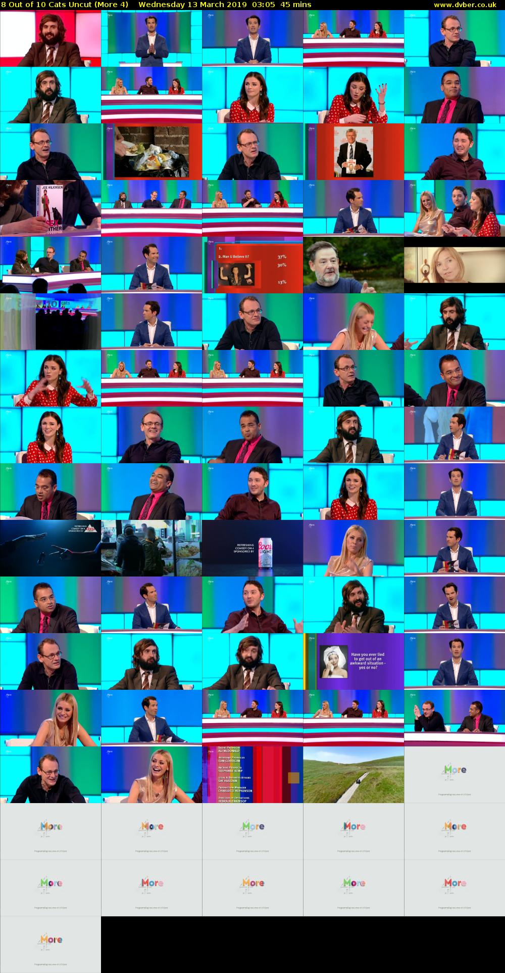 8 Out of 10 Cats Uncut (More 4) Wednesday 13 March 2019 03:05 - 03:50