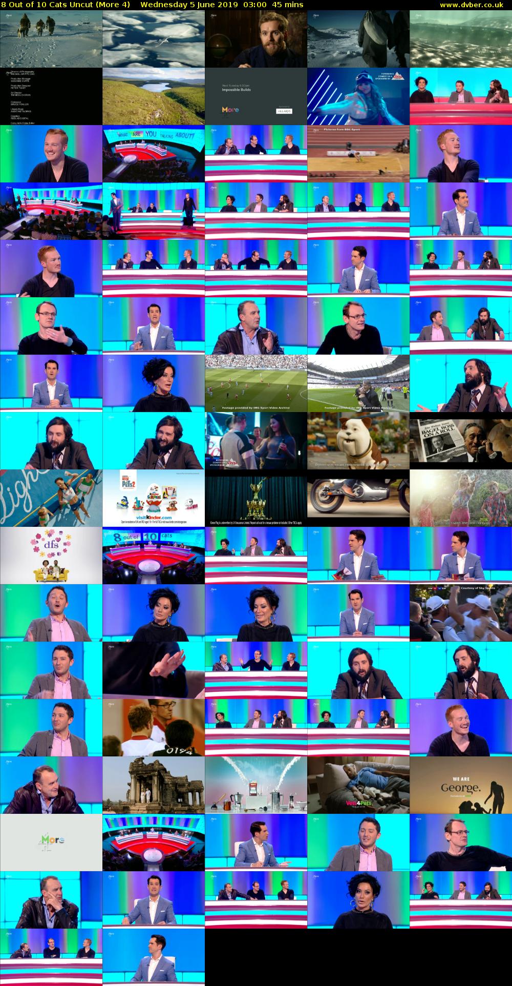8 Out of 10 Cats Uncut (More 4) Wednesday 5 June 2019 03:00 - 03:45