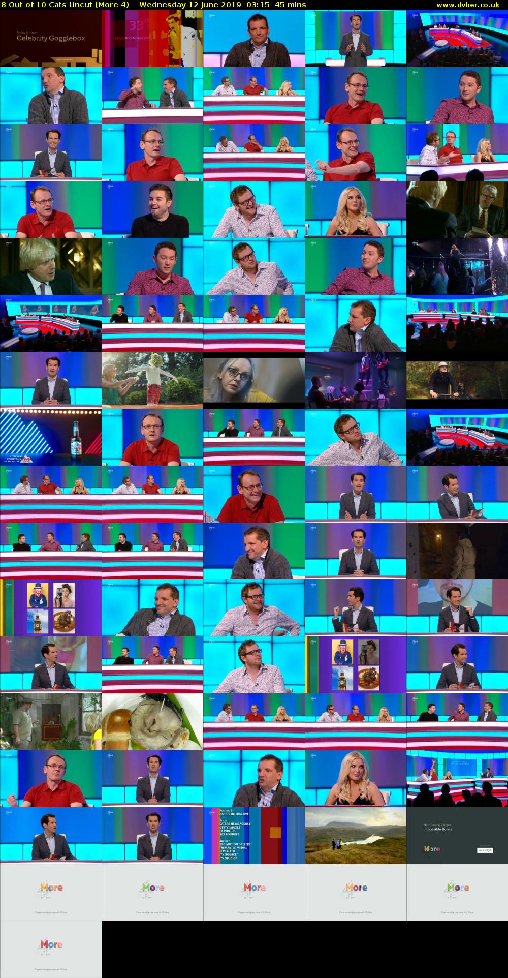8 Out of 10 Cats Uncut (More 4) Wednesday 12 June 2019 03:15 - 04:00