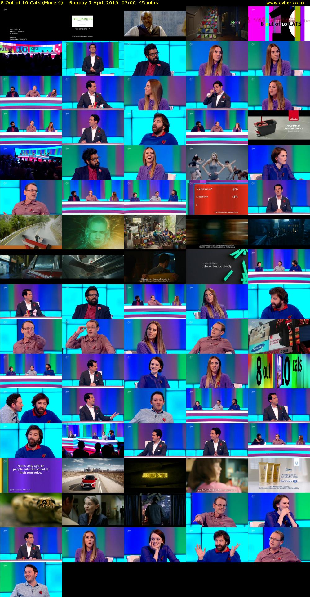 8 Out of 10 Cats (More 4) Sunday 7 April 2019 03:00 - 03:45