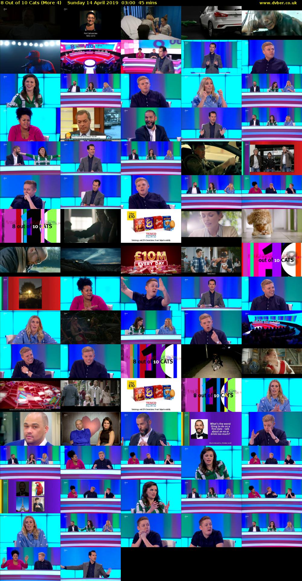 8 Out of 10 Cats (More 4) Sunday 14 April 2019 03:00 - 03:45