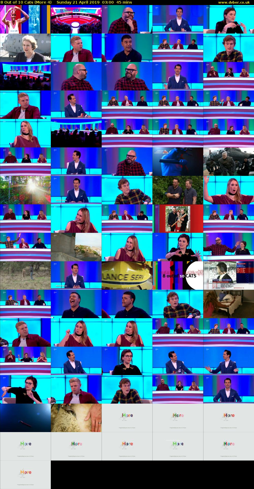 8 Out of 10 Cats (More 4) Sunday 21 April 2019 03:00 - 03:45
