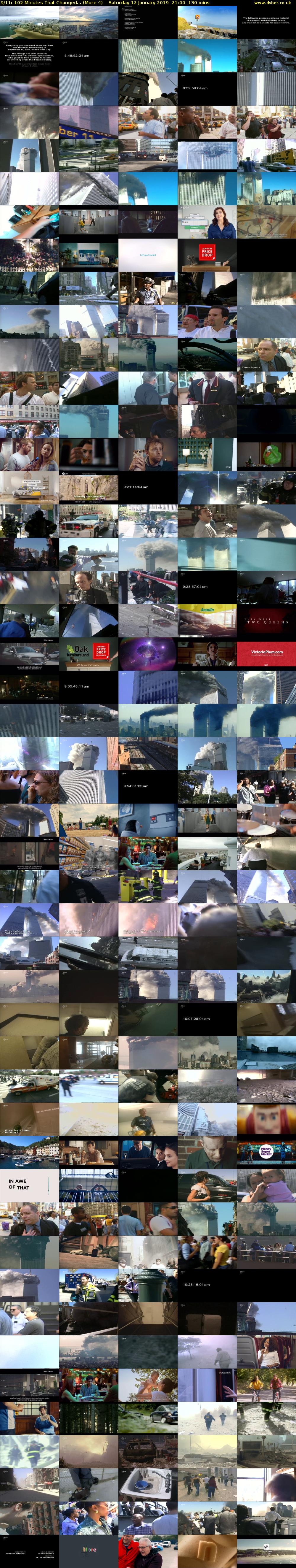 9/11: 102 Minutes That Changed... (More 4) Saturday 12 January 2019 21:00 - 23:10