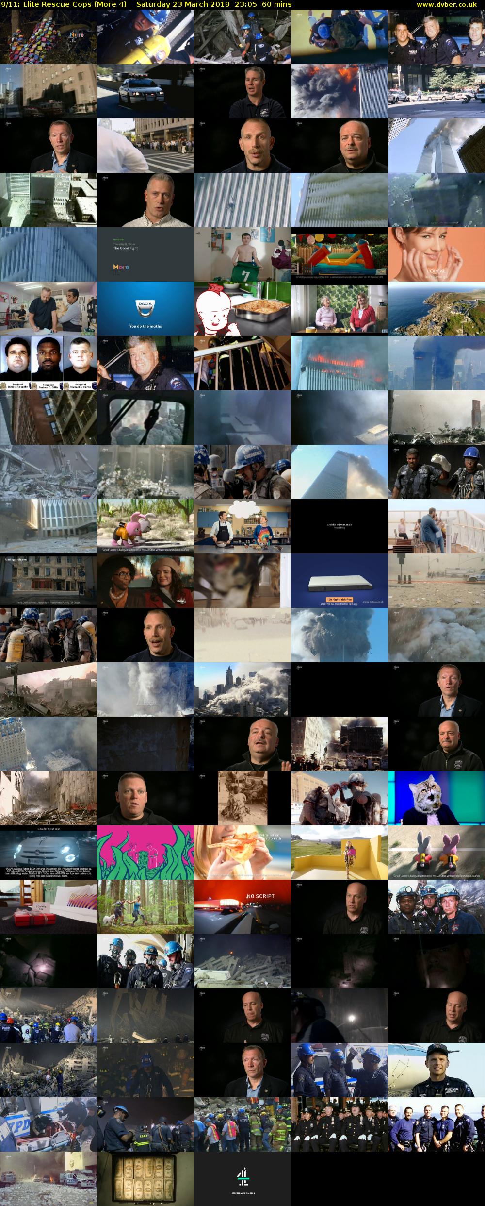 9/11: Elite Rescue Cops (More 4) Saturday 23 March 2019 23:05 - 00:05